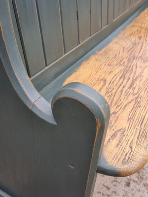 Victorian Oak Church Seat