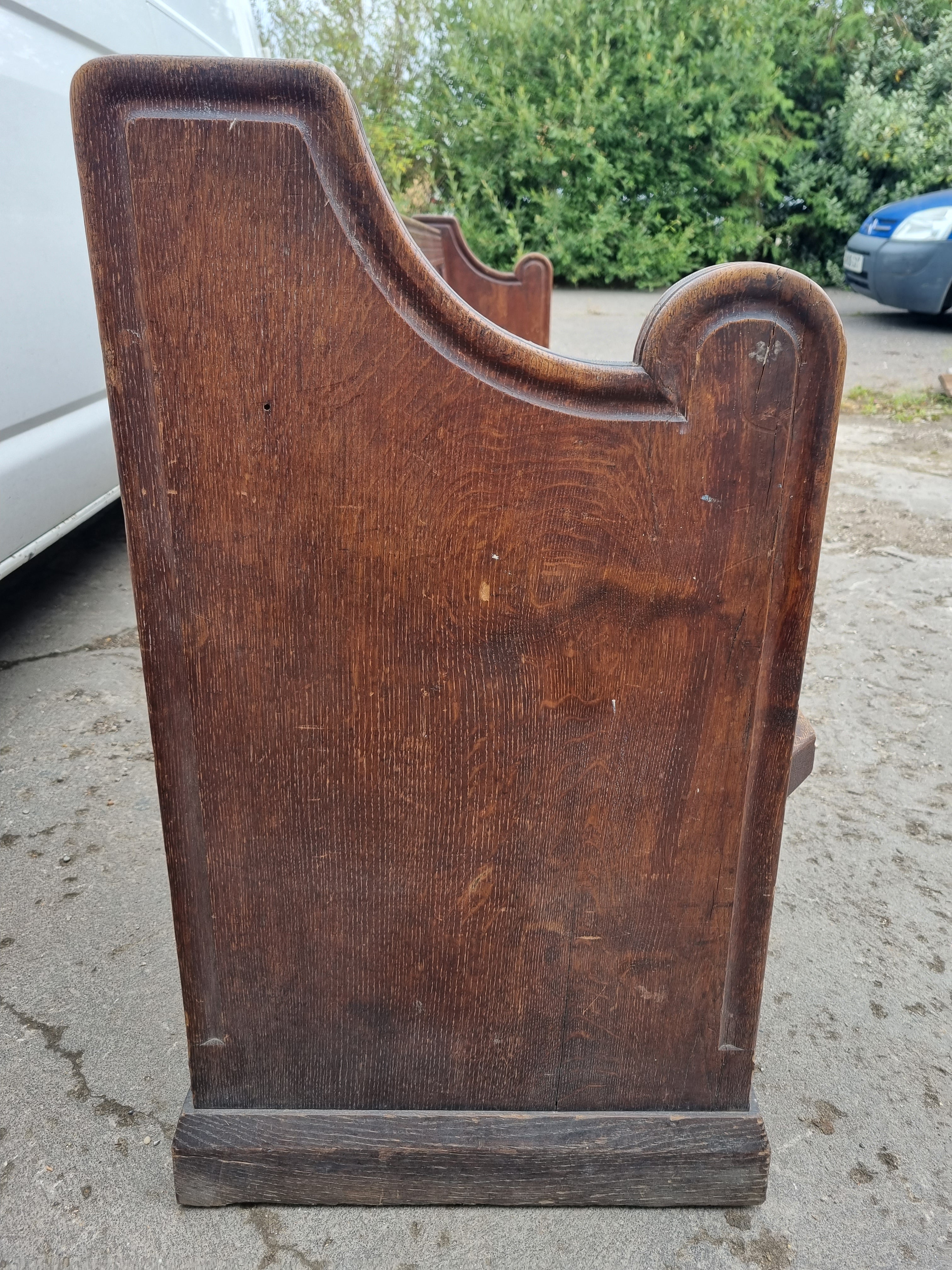 Victorian Oak Church Seat