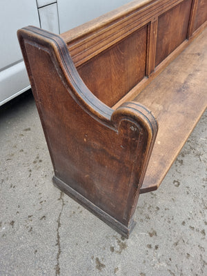 Victorian Oak Church Seat