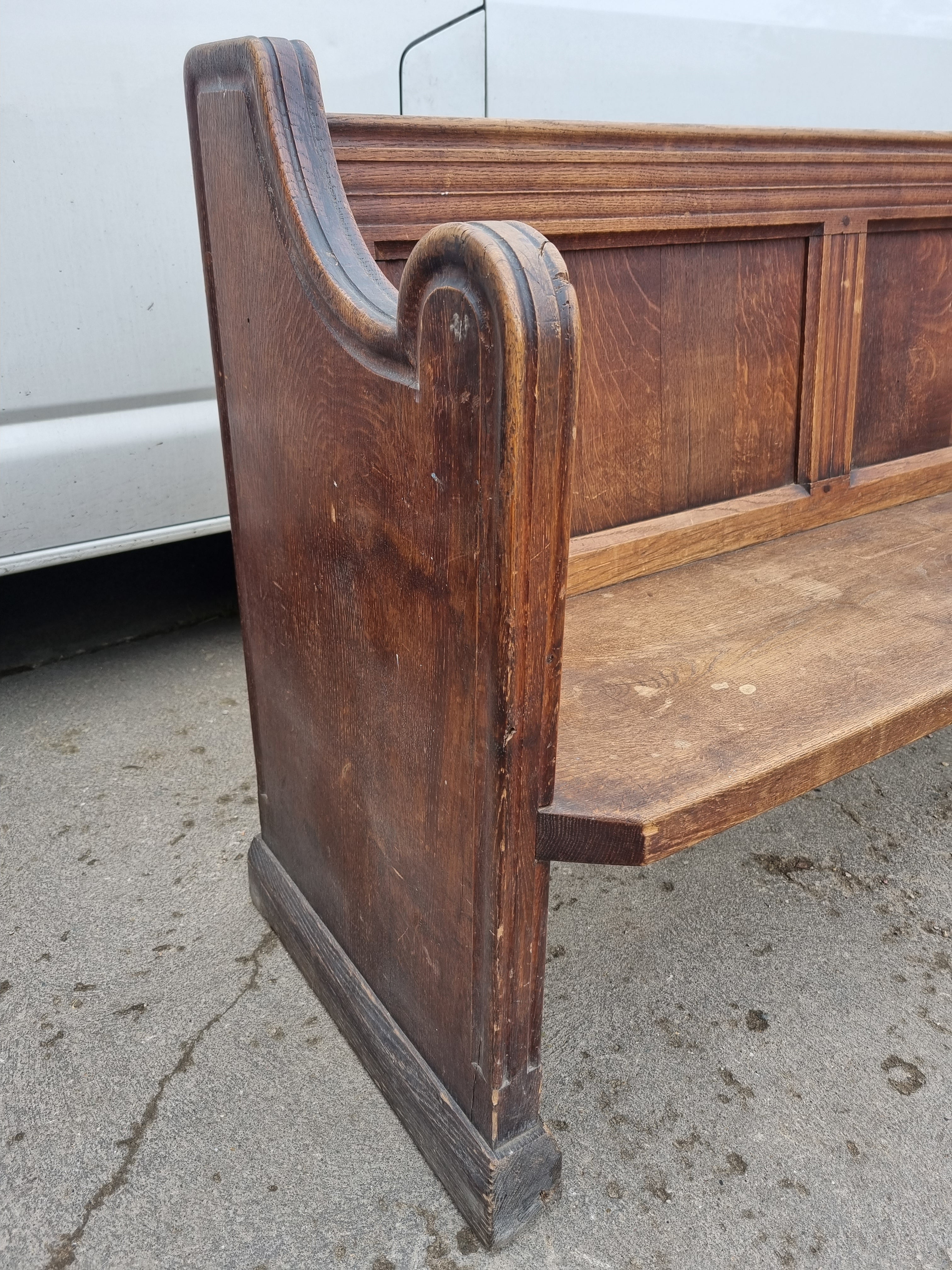 Victorian Oak Church Seat