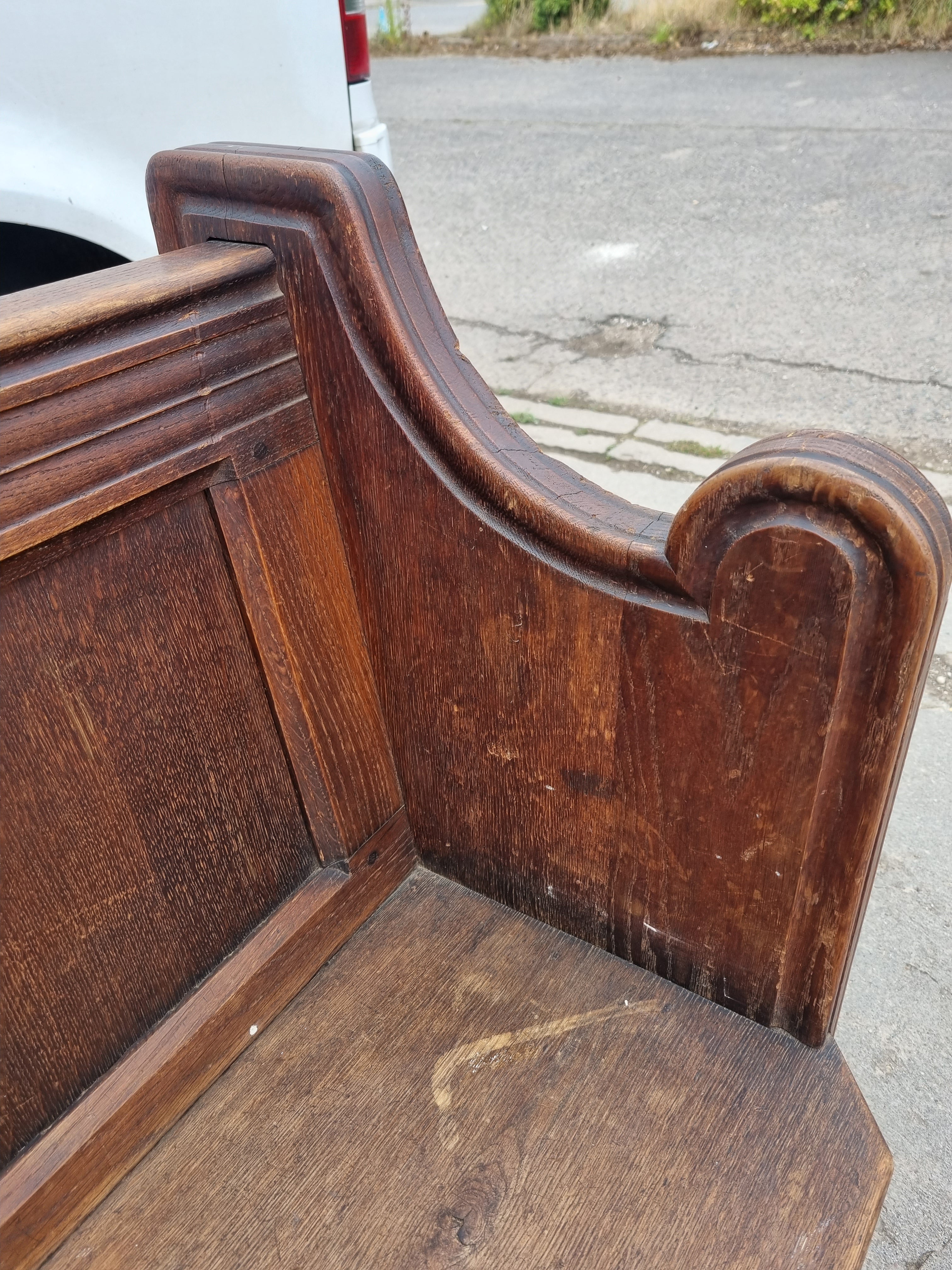 Victorian Oak Church Seat
