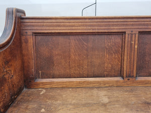 Victorian Oak Church Seat
