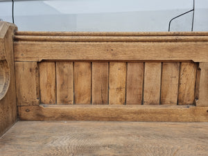 Victorian Bleached Oak Church Seat