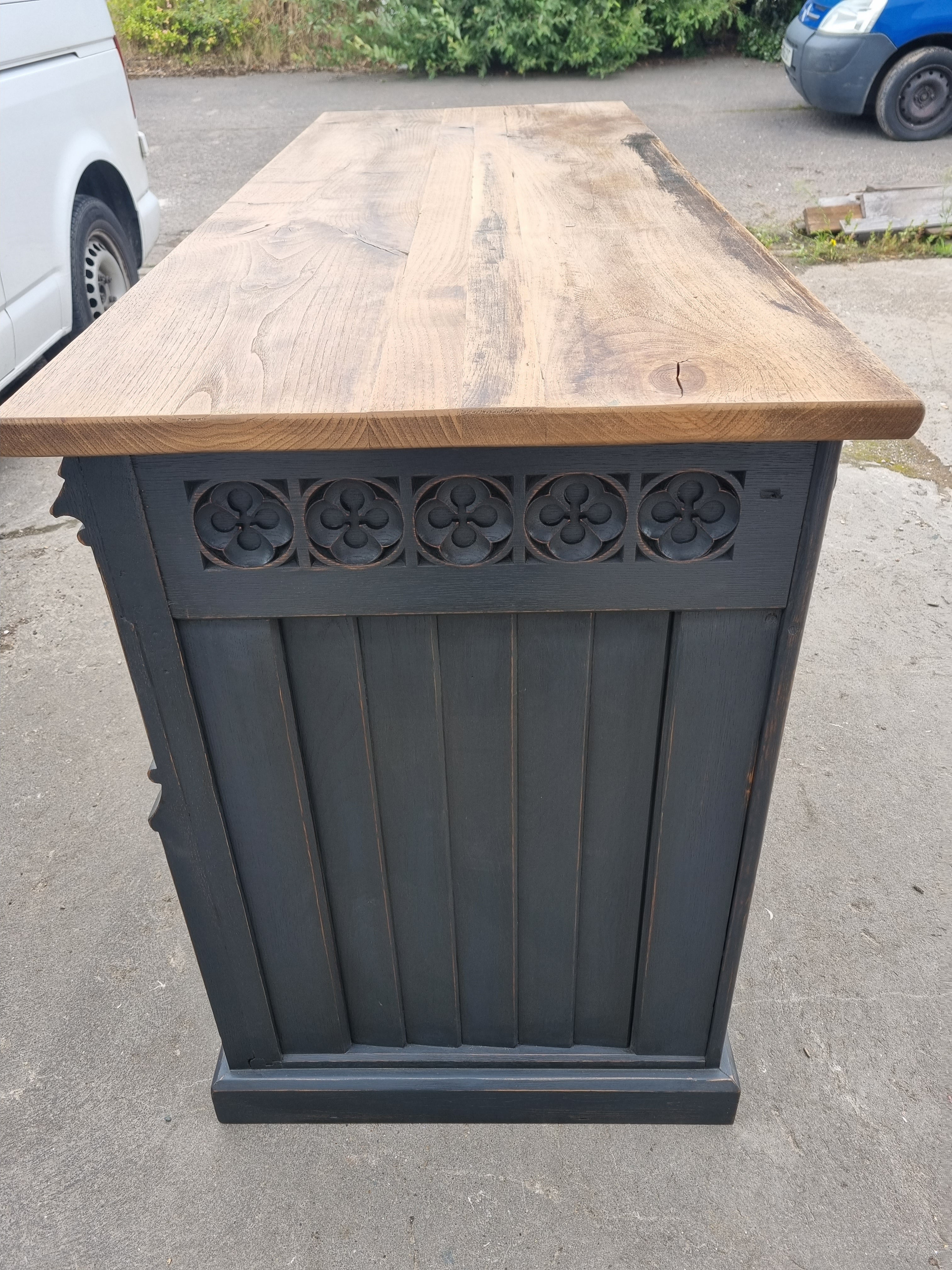 Antique English Oak Counter