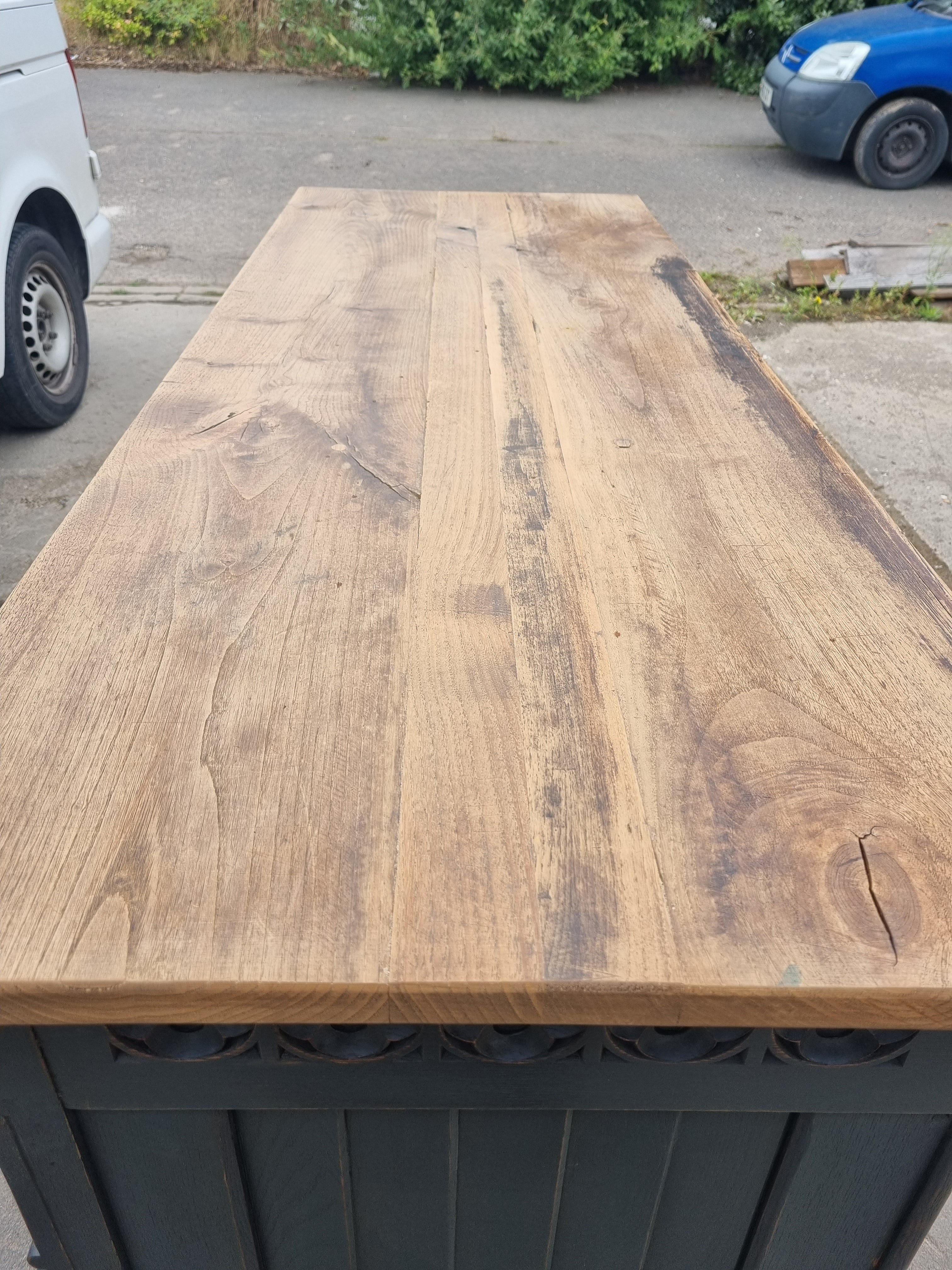 Antique English Oak Counter