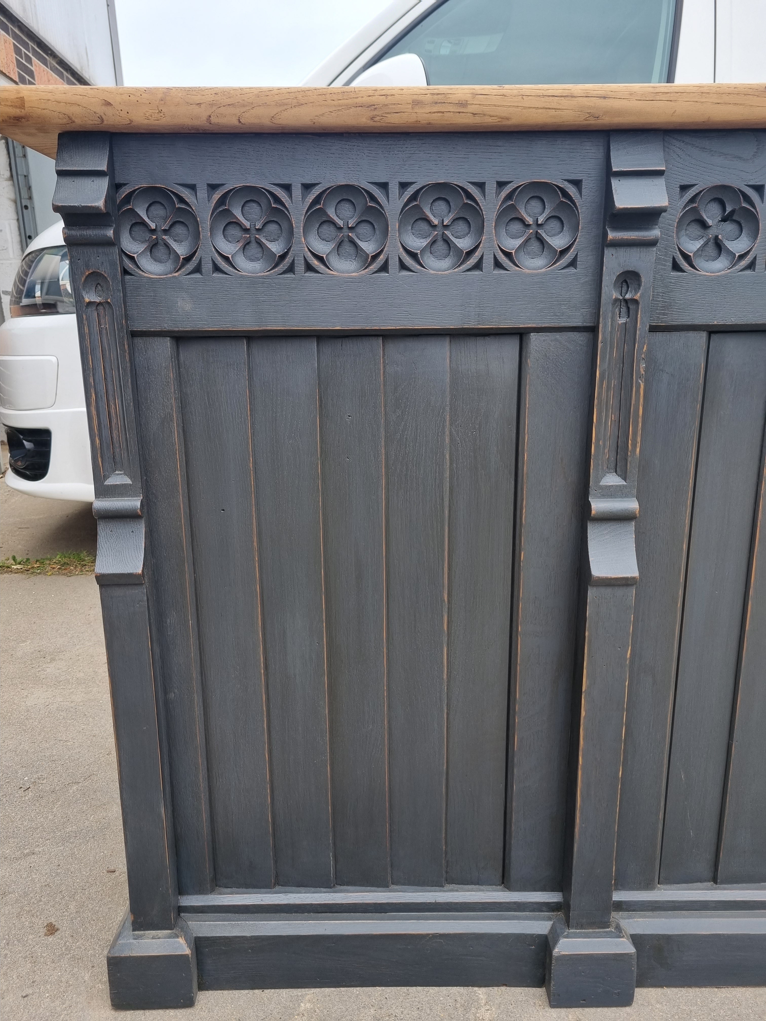 Antique English Oak Counter
