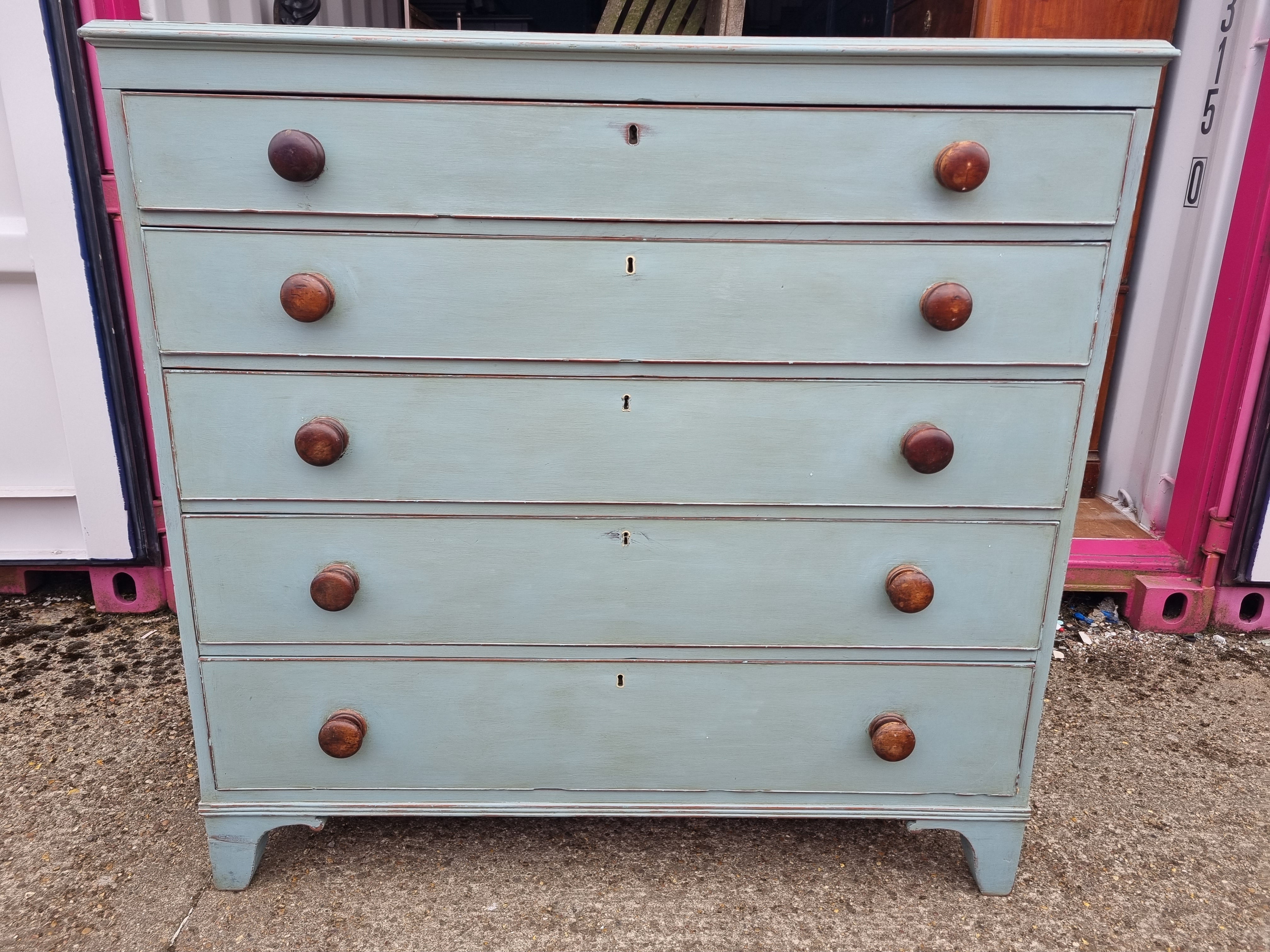 Regency Antique Five Drawer Chest