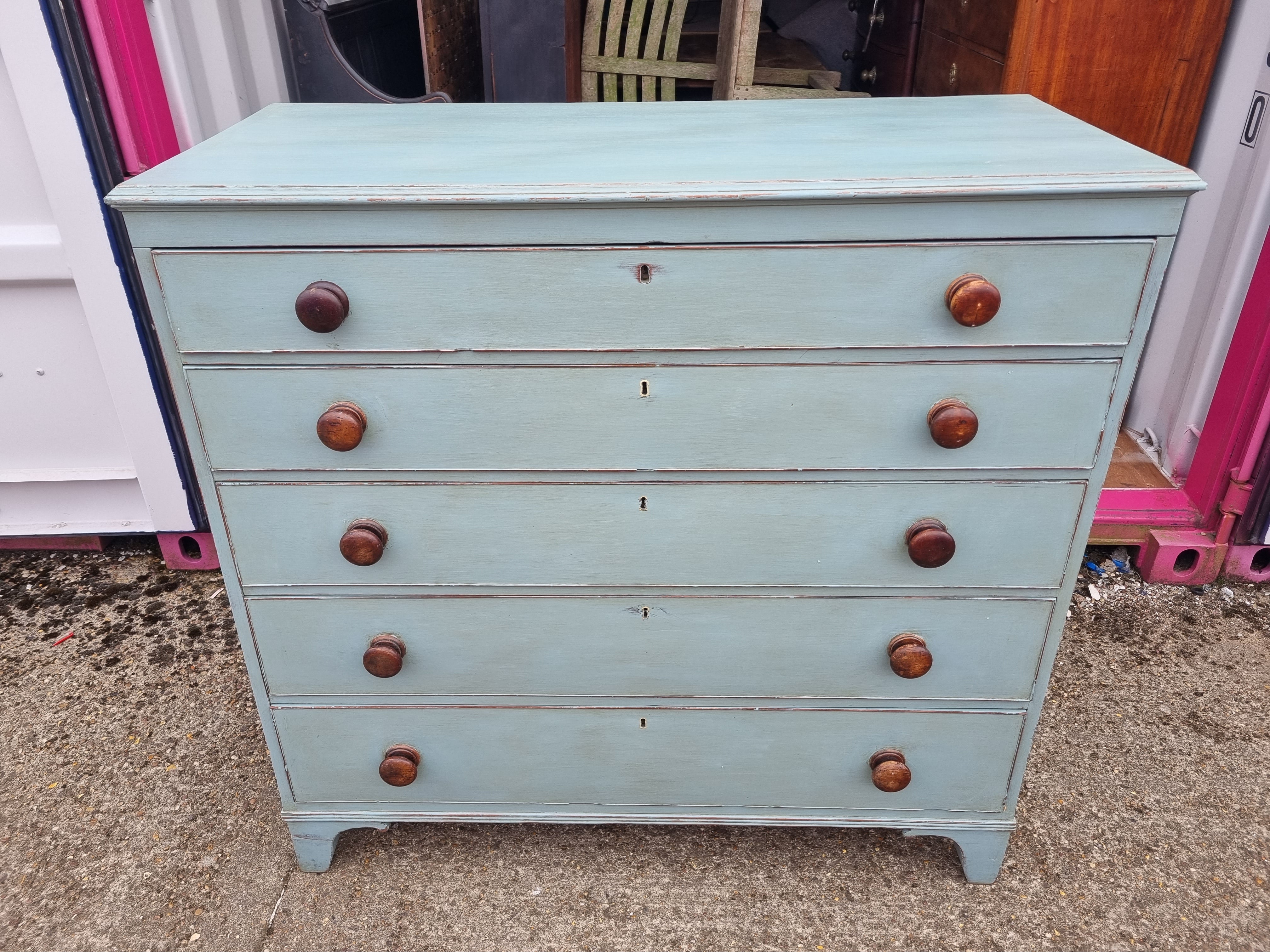 Regency Antique Five Drawer Chest