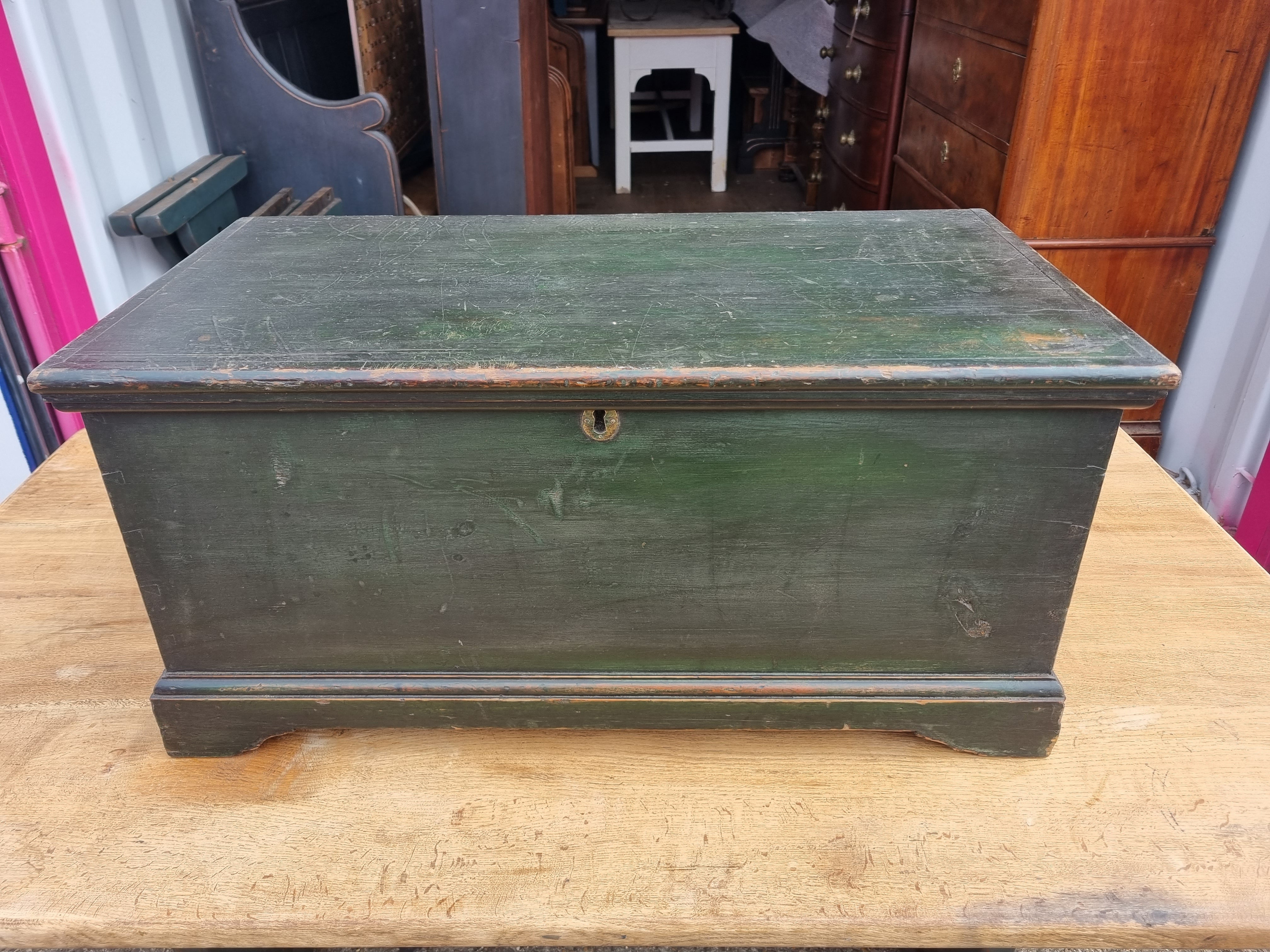 Original Painted Antique Pine Box