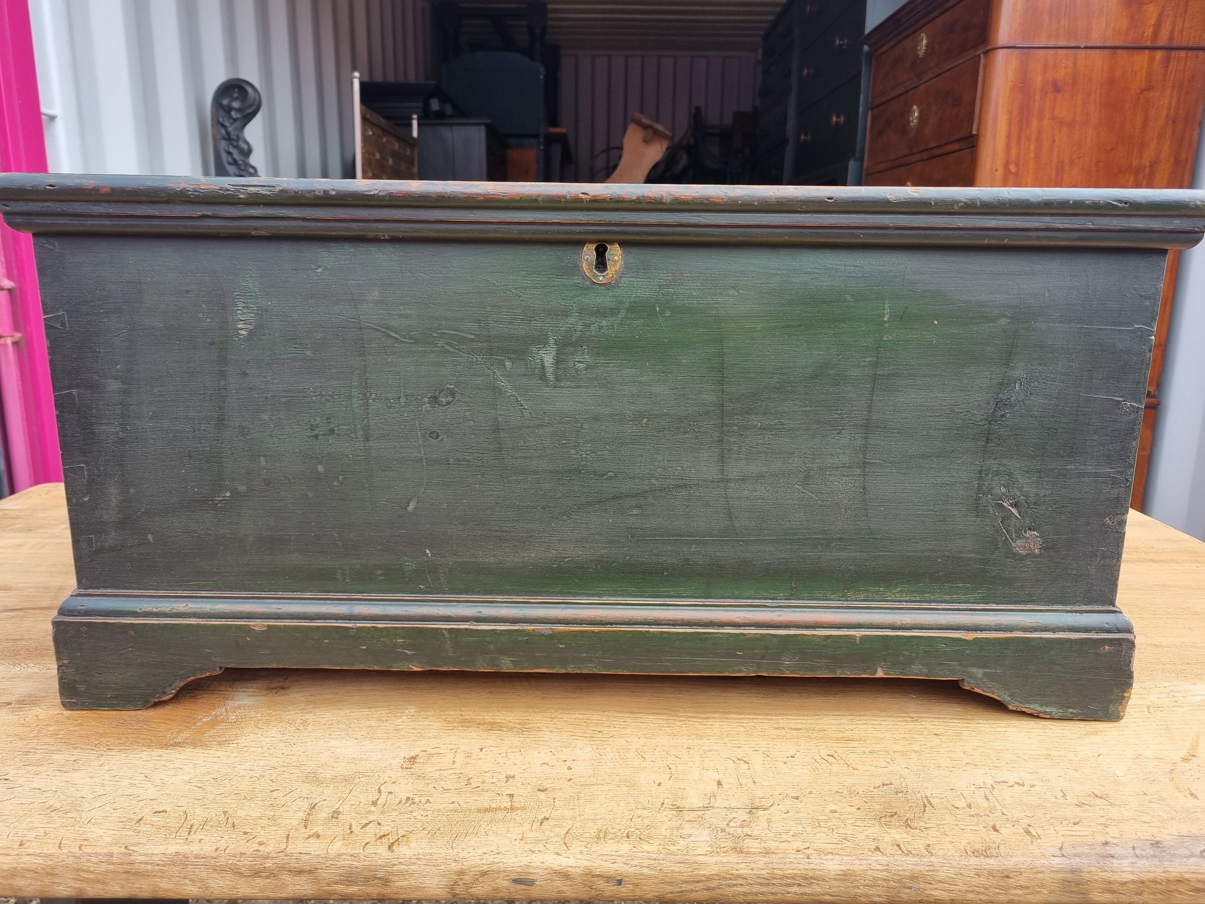 Original Painted Antique Pine Box