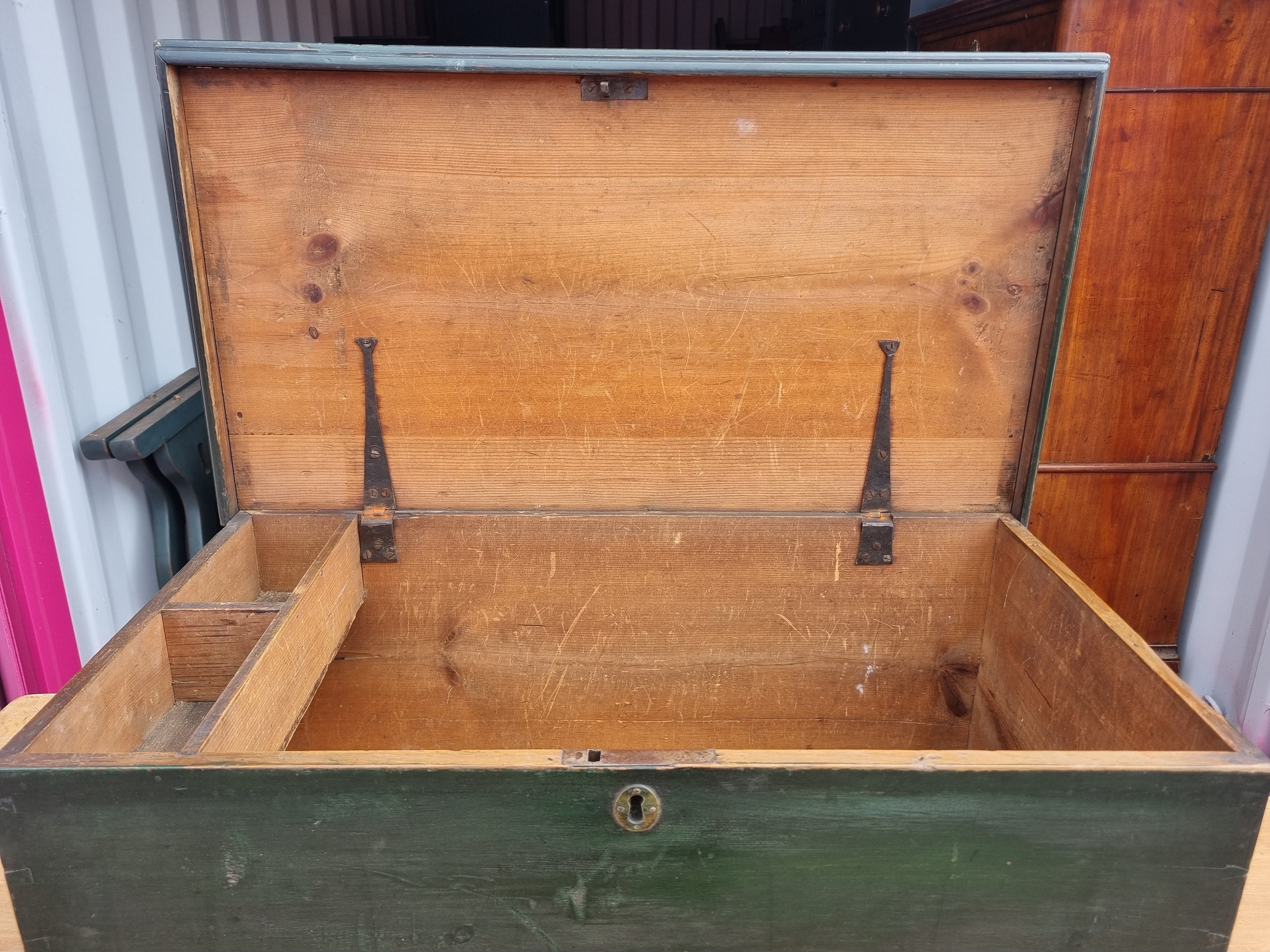 Original Painted Antique Pine Box