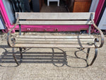 Oak Slatted Victorian Bench
