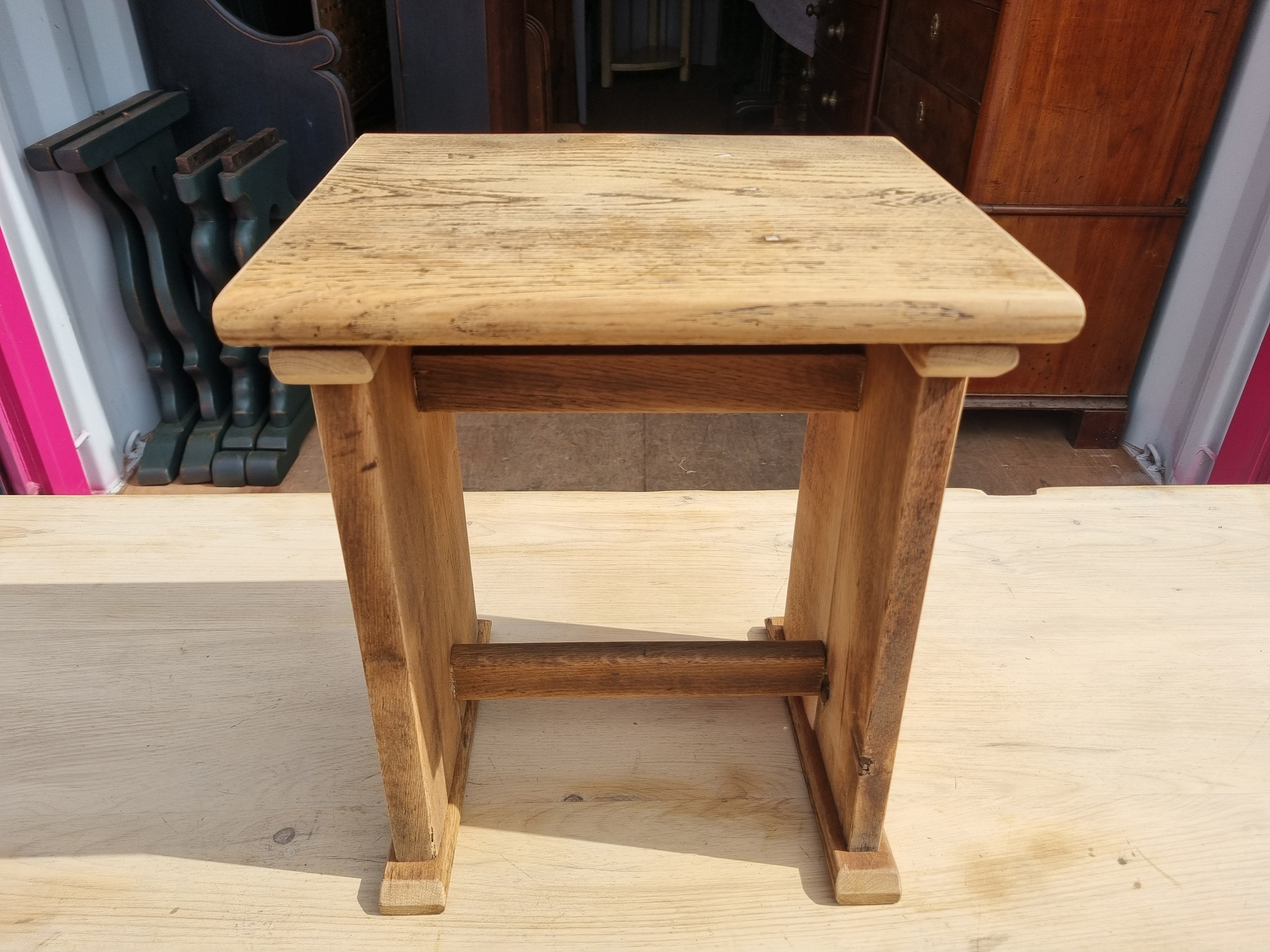 English Oak Arts & Crafts Style Side Tables