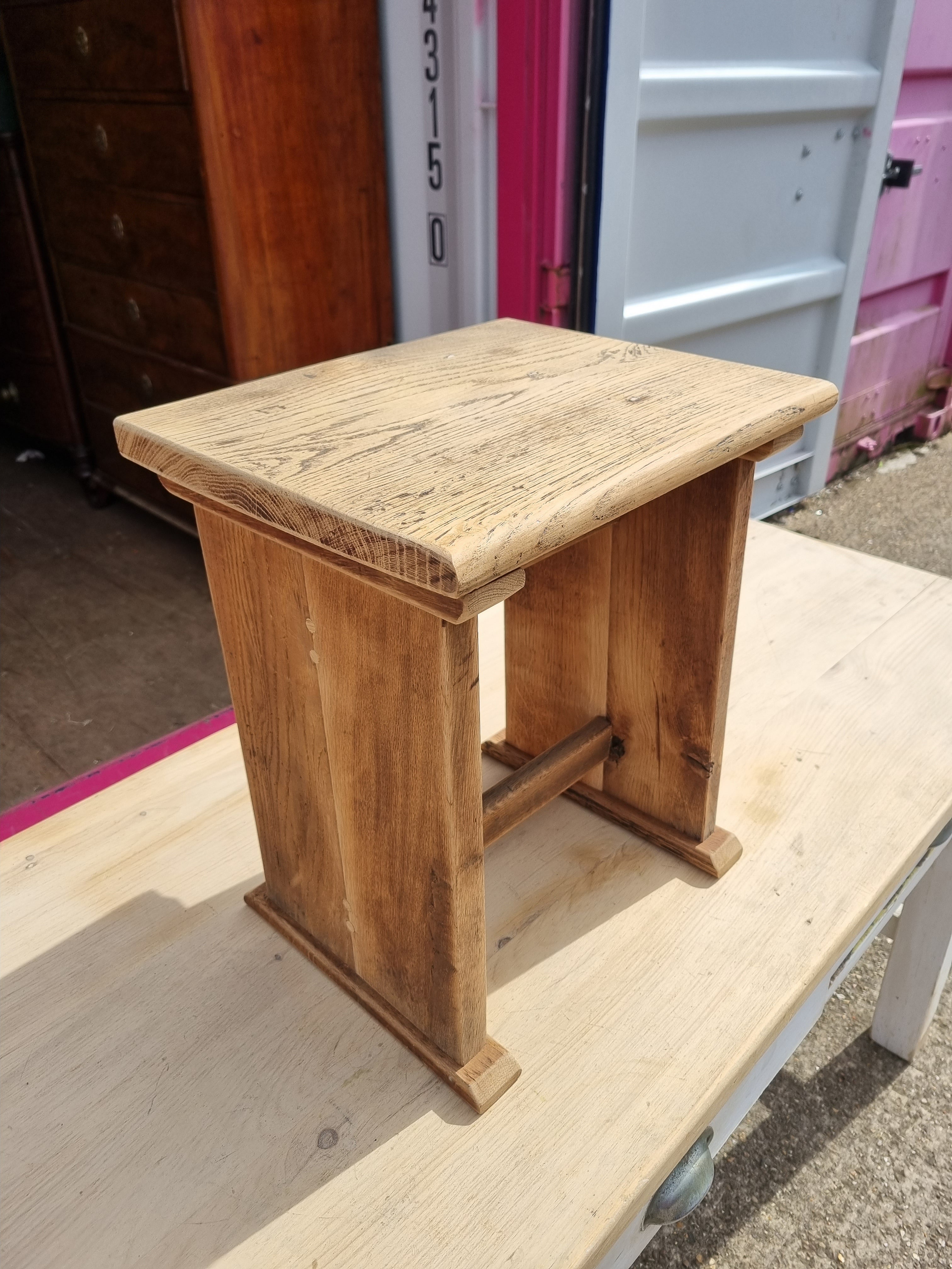 English Oak Arts & Crafts Style Side Tables