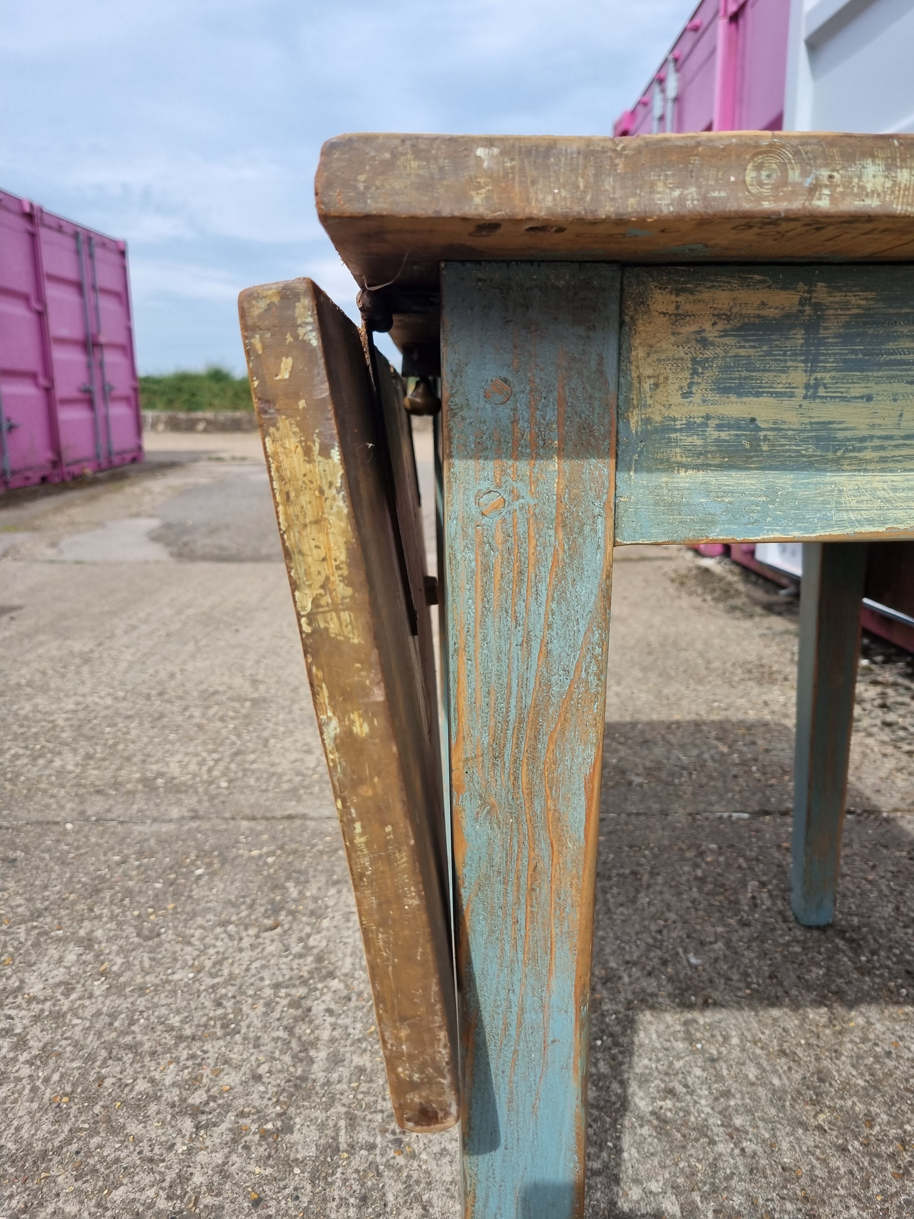 Early Victorian Painted Dropleaf Table