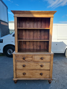 Rustic Pine Chest of Drawers & Bookcase