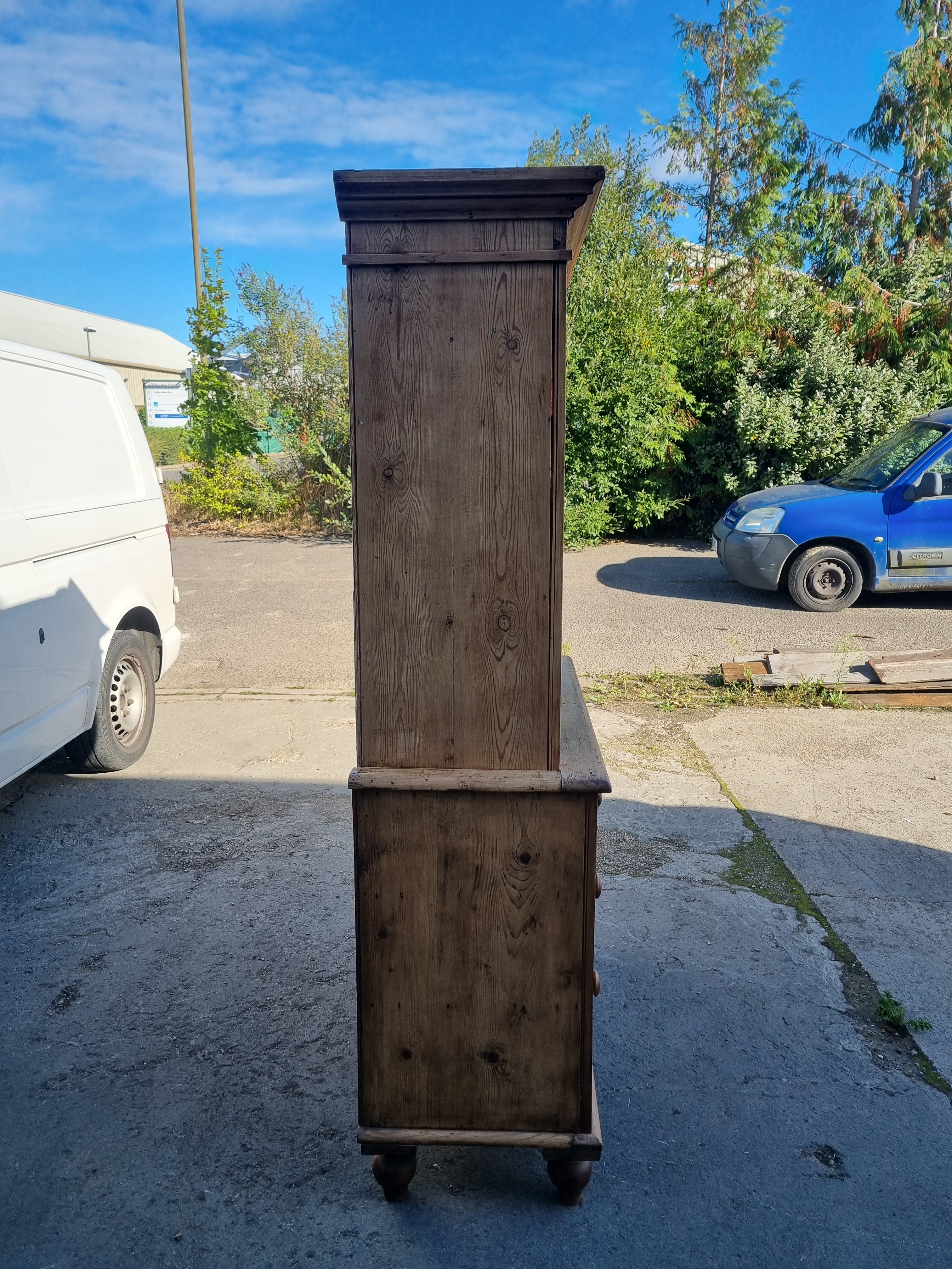 Rustic Pine Chest of Drawers & Bookcase