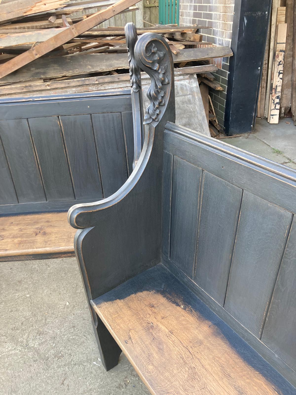 Antique Oak Carved Seats