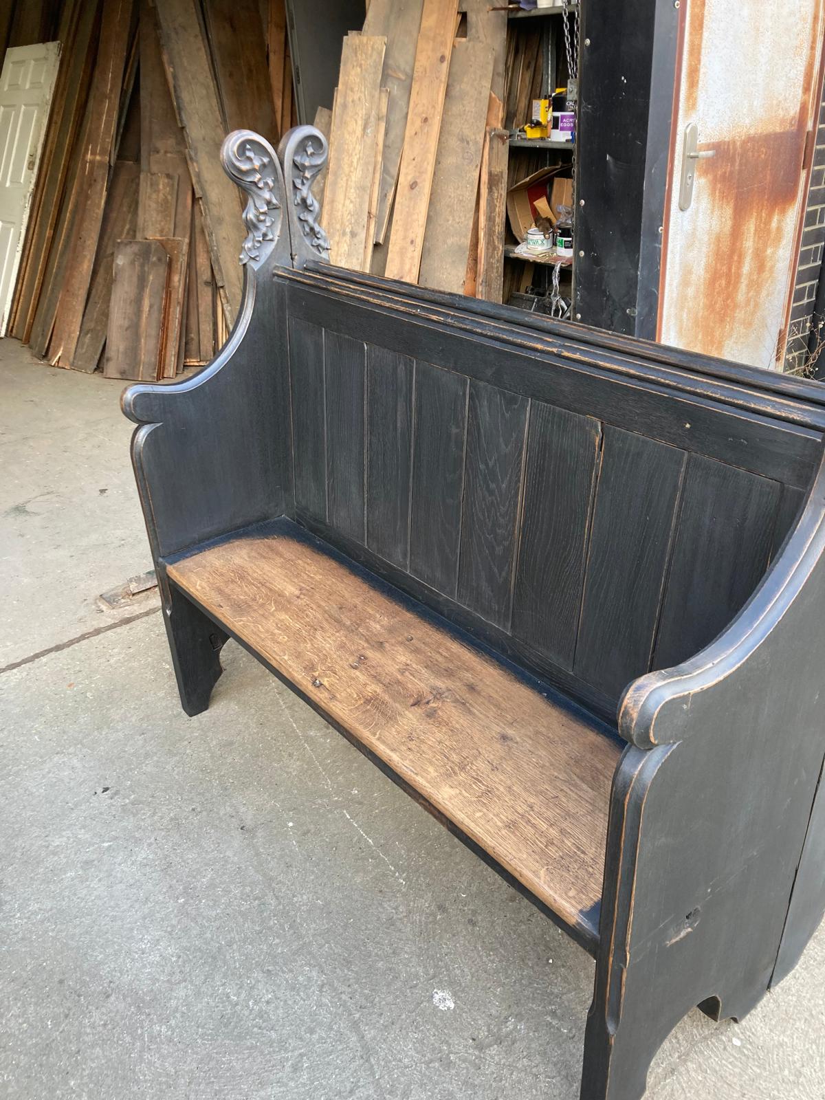 Antique Oak Carved Seats