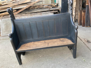 Antique Oak Carved Seats