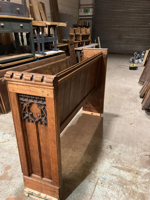 Antique Oak Church Seat
