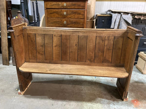 Antique Oak Church Seat