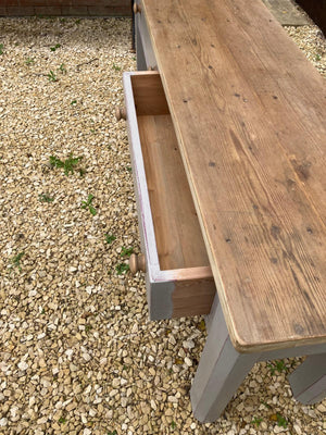 Rustic two plank Top Serving Table