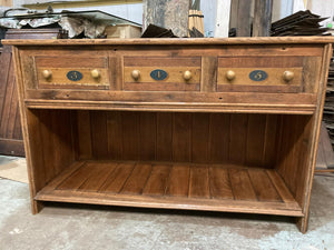 Antique Oak Pot-board Server