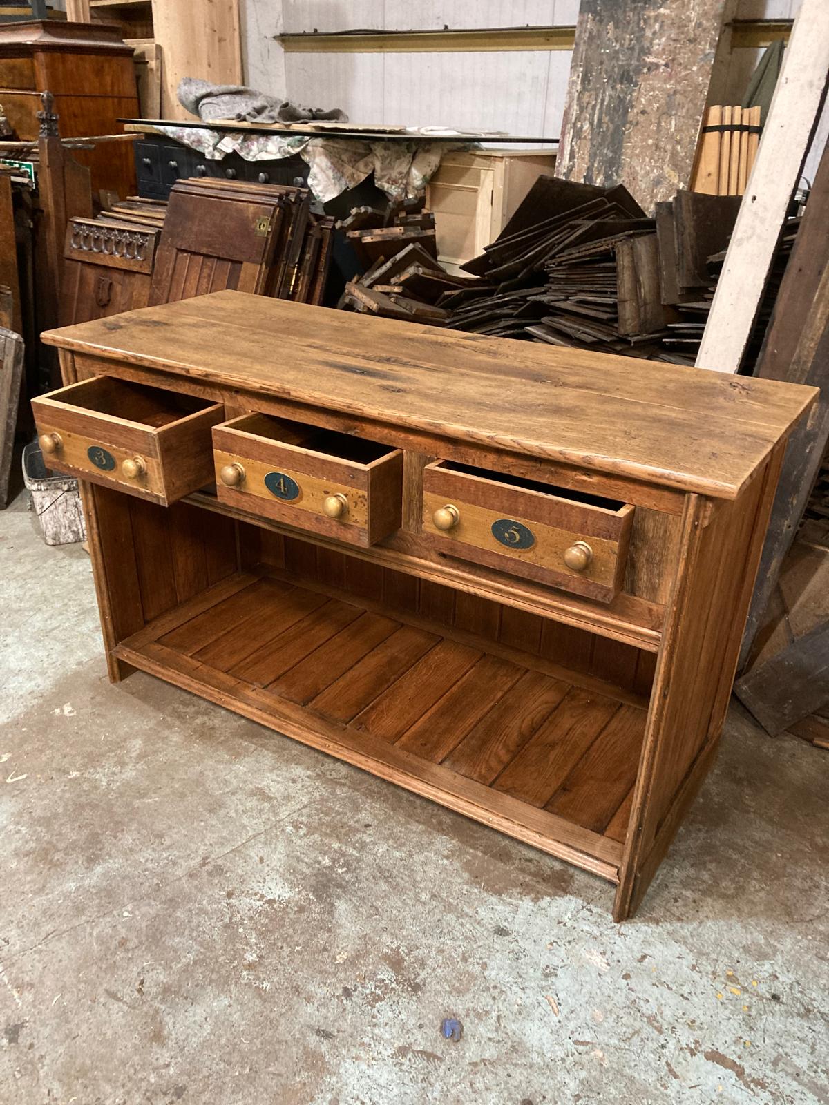 Antique Oak Pot-board Server