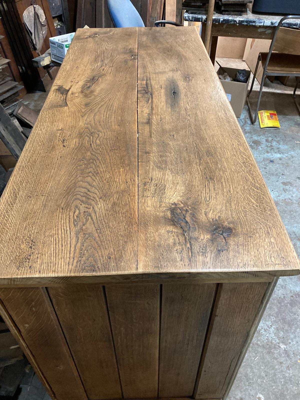 Antique Oak Pot-board Server