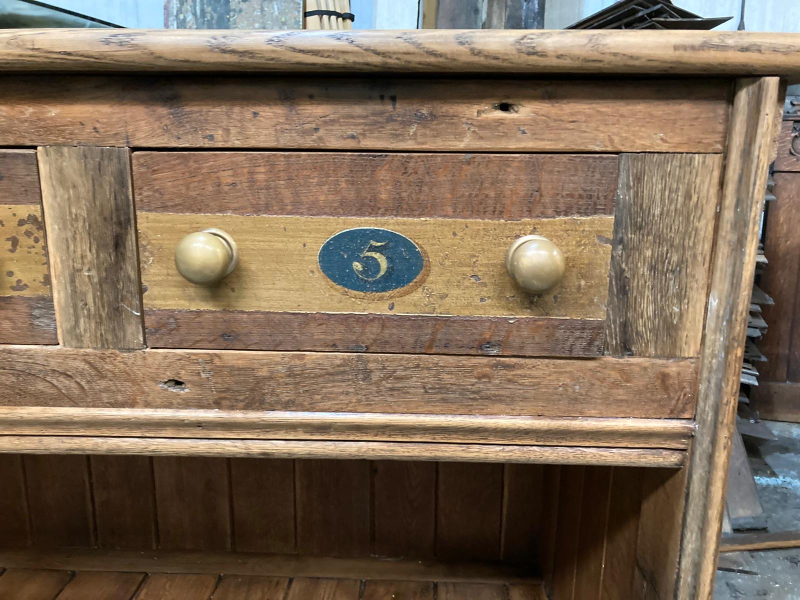 Antique Oak Pot-board Server