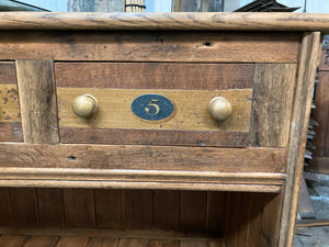Antique Oak Pot-board Server