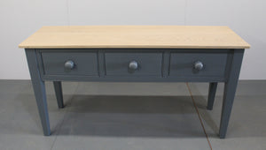 Bleached Oak Topped Console Table